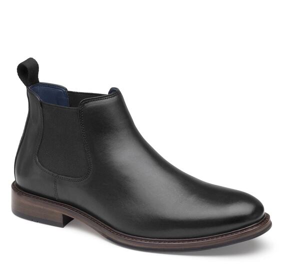 JOHNSTON & MURPHY XC FLEX RALEIGH CHELSEA BLACK FULL GRAIN 8 M BOOTS